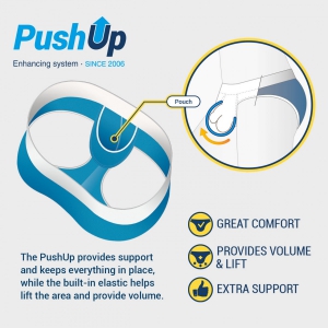 Slip de bain STARS Orange-Bleu