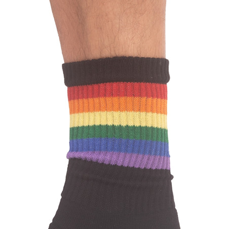 Chaussettes HALF SOCKS Rainbow Noire