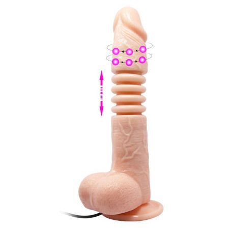 Gode vibrant à poussée THUNDER UP 17 x 4cm