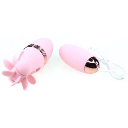 Stimulateur de clitoris rotatif MAGIC ROLL 13cm Rose