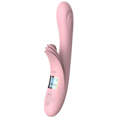 Vibro Rabbit chauffant LILO HEAT 23cm Rose