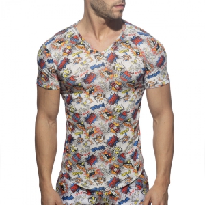 T-shirt COMIC Addicted Blanc