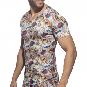 T-shirt COMIC Addicted Blanc