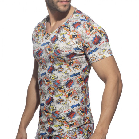T-shirt COMIC Addicted Blanc
