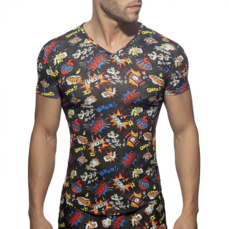 T-shirt COMIC Addicted Noir