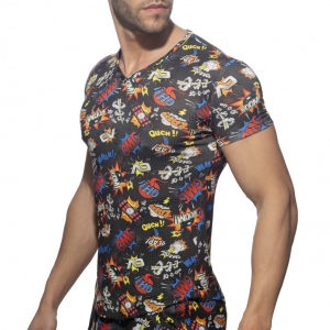 T-shirt COMIC Addicted Noir