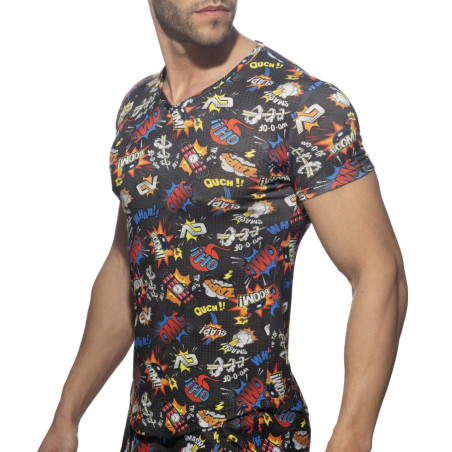 T-shirt COMIC Addicted Noir