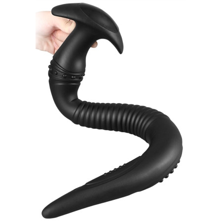 Gode long silicone VIKAELIS L 45 x 4.5cm Noir
