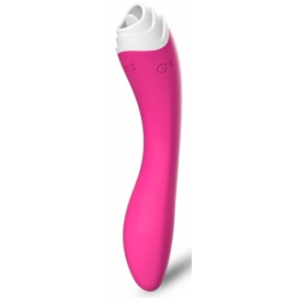 Stimulateur de clitoris et Point G LICKY 20cm Rose