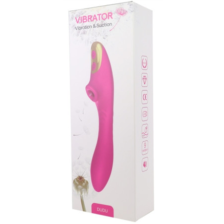Stimulateur de clitoris et point G DUDU 20cm Rose