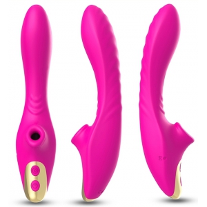 Stimulateur de clitoris et point G DUDU 20cm Rose