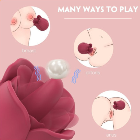 Accessoire Anulingus ROSE PRO 4 - 9 Vibrations