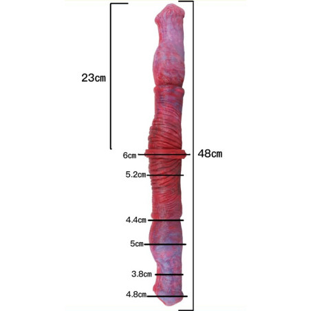 Double gode DUO WOLF 48 x 5cm