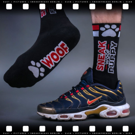 Chaussettes SNEAK PUPPY Noir-Rouge