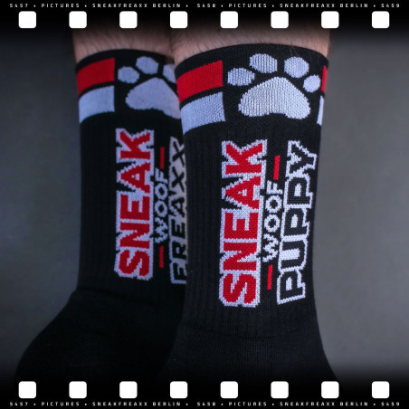 Chaussettes SNEAK PUPPY Noir-Rouge