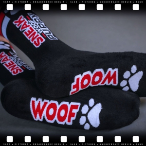 Chaussettes SNEAK PUPPY Noir-Rouge