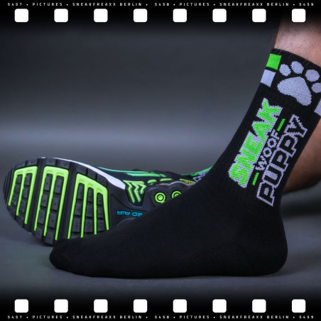 Chaussettes SNEAK PUPPY Noir-Vert