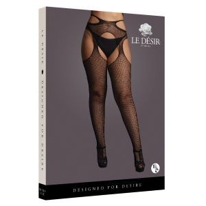 Collants Résille Grande taille STRAPPY Noirs