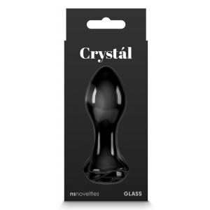 Plug en verre CRYSTAL Rose 7 x 3.2cm Noir