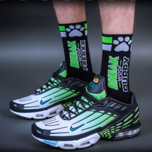 Chaussettes SNEAK PUPPY Noir-Vert