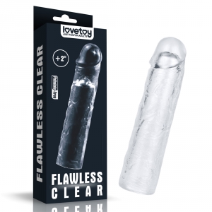 Gaine de pénis FLAWLESS 19 x 4cm Transparente