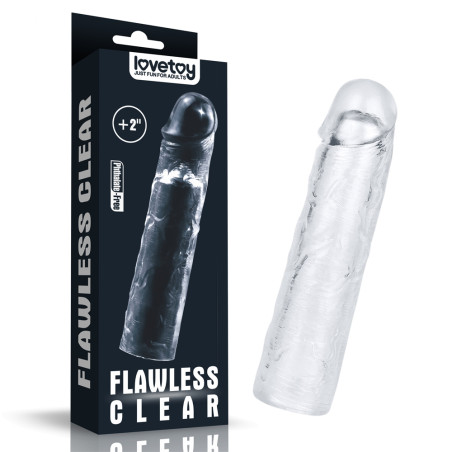 Gaine de pénis FLAWLESS 19 x 4cm Transparente