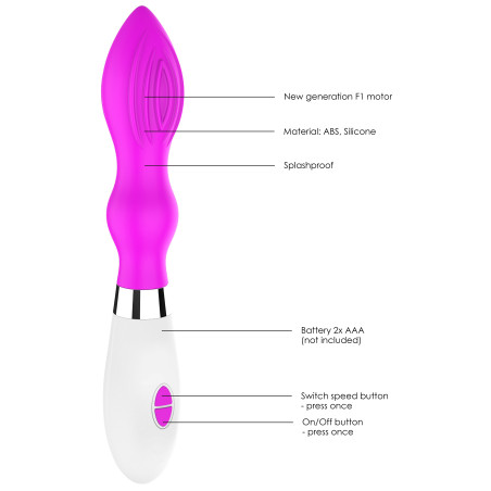 Vibro ASTRAEA 12 x 3.6cm Rose