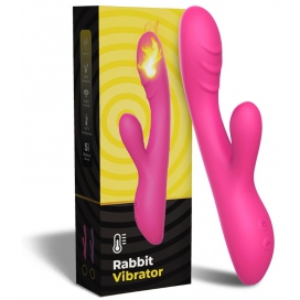 Vibro Rabbit chauffant SPARK 22cm Rose 2