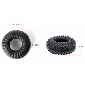 Ballstretcher souple RIBBED RING 18mm Transparent