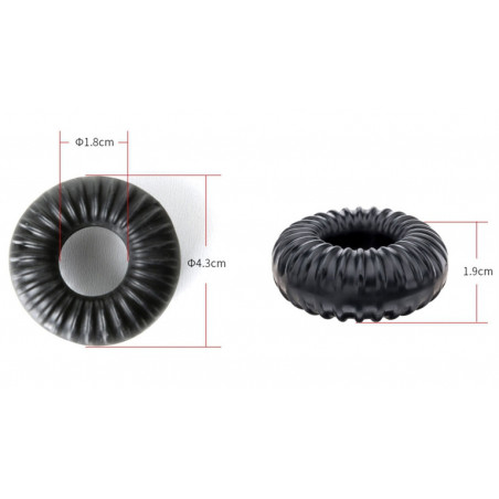 Ballstretcher souple RIBBED RING 18mm Transparent