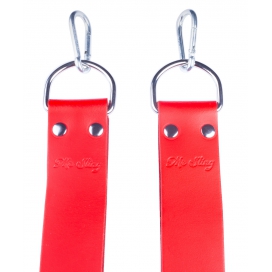 Lot de 2 supports Pieds pour Sling en Cuir Rouge 2