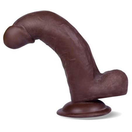 Gode réaliste SLIDY COCK 15 x 4cm Marron