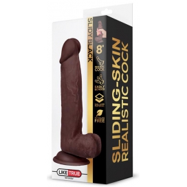 Gode réaliste SLIDY COCK 15 x 4cm Marron 2