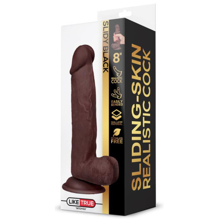 Gode réaliste SLIDY COCK 15 x 4cm Marron