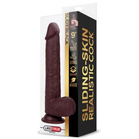 Gode réaliste SLIDY COCK 17 x 4cm Marron 2