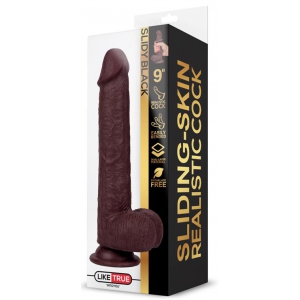 Gode réaliste SLIDY COCK 17 x 4cm Marron