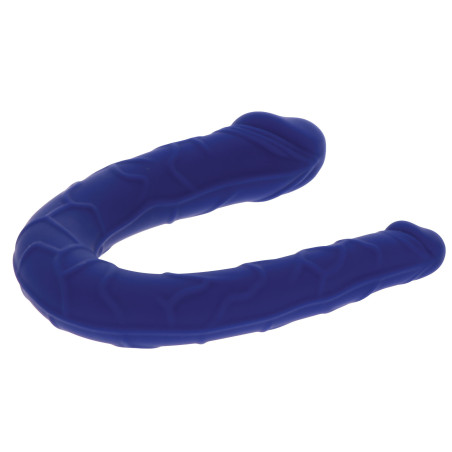 Mini Double Gode U-SHAPE 11 x 3.1cm Bleu