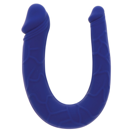 Mini Double Gode U-SHAPE 11 x 3.1cm Bleu