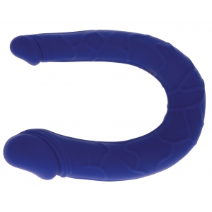 Mini Double Gode U-SHAPE 11 x 3.1cm Bleu