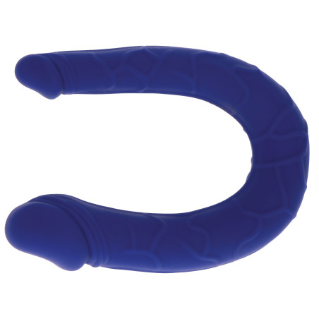 Mini Double Gode U-SHAPE 11 x 3.1cm Bleu