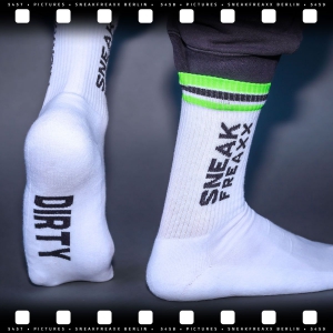 Chaussettes DIRTY Blanc-Vert
