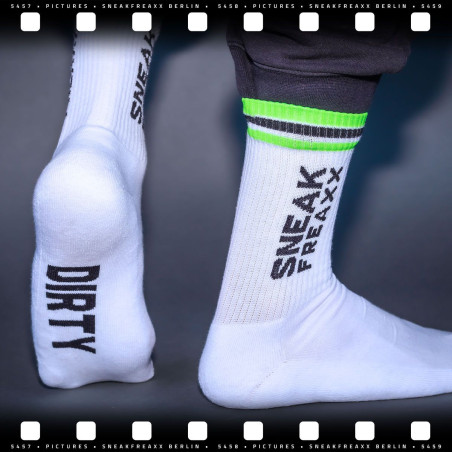 Chaussettes DIRTY Blanc-Vert