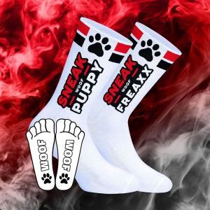 Chaussettes SNEAK WOOF PUPPY Rouge