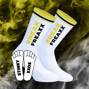 Chaussettes STINKY SOXX Blanc-Jaune