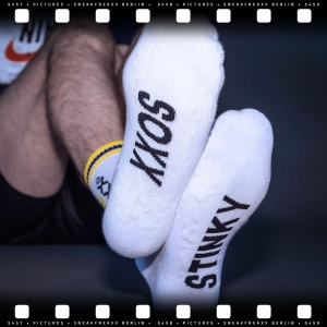 Chaussettes STINKY SOXX Blanc-Jaune