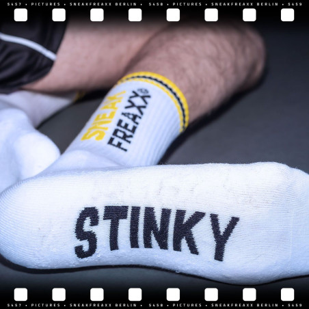 Chaussettes STINKY SOXX Blanc-Jaune