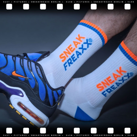 Chaussettes SNIFF IT 2 Blanc-Orange-Bleu
