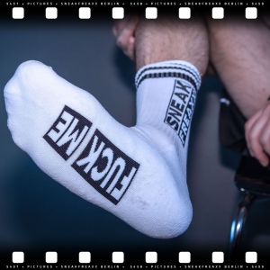 Chaussettes FUCK ME Blanc-Noir