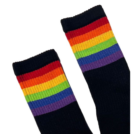 Chaussettes noires PRIDE GYM Rainbow