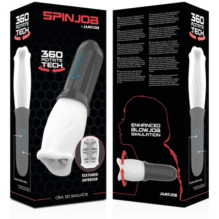 Masturbateur rotatif 360° SPINJOB 3 Vitesses